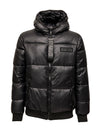 Piumino zip con cappuccio Black M9G877